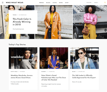 Who What Wear homepage